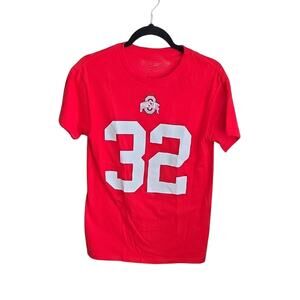 The Victory Ohio State Red Ohio State TreVeyon Henderson #32 T-Shirt Adult L NWT
